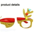 thumbnail image 5 of Uutvmp Christmas Glasses Frame Glitter Eyewear Decoration Xmas Costume Creative Eyeglasses for Christmas Parties Holiday Favors, 5 of 5