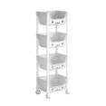 thumbnail image 3 of Xuniizn Rolling Cart Small Storage Cart – 4 Tier Rolling Utility Carts with Wheels, Multi-Purpose Utility Organizer for Kitchen, Bathroom, Bedroom, and Office, 3 of 7