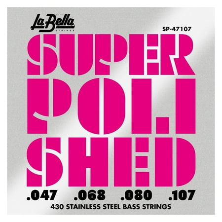 La Bella SP-47107 Super Polished Stainless Steel Bass 4-Strings Set 47-107