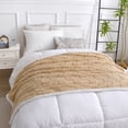 thumbnail image 4 of Fleece Throw Blankets for Sofa Camel - Soft Lightweight Plush Cozy Fuzzy Checkered Warm Winter Blanket Microfiber, 40x60 inches, 4 of 6