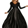 thumbnail image 1 of adviicd Robes de Soirée pour Femmes Élégantes Robes Maxi Moulantes à Manches Longues Col en V Froncé Robe de Cocktail Soirée Noire,TTTG, 1 of 5