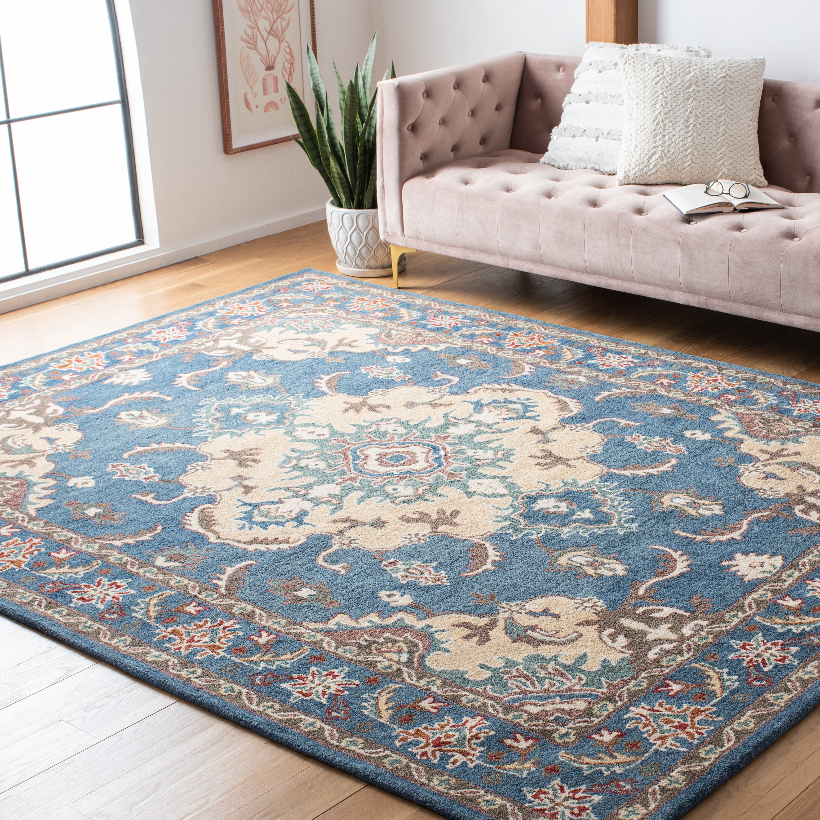 SAFAVIEH Antiquity Christopher Oriental Area Rug, Blue/Ivory, 8' x 10'