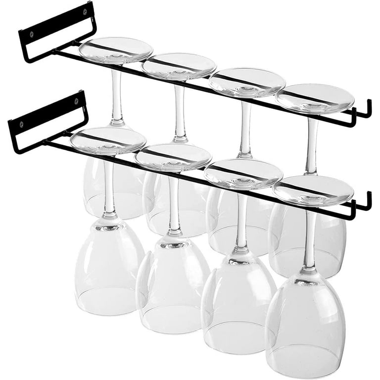 XUANYI Piece Glass Rail Stemware Shelf Wine Glass Holder Wine