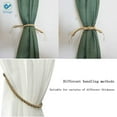 thumbnail image 6 of Deago 2 Pairs Curtain Ropes Tiebacks Decorative Handmade Tie Backs Curtain Holdbacks Holders Cord with 4 Metal Screw Hooks for Window Sheer Drapes Indoor Outdoor, Golden, 6 of 7