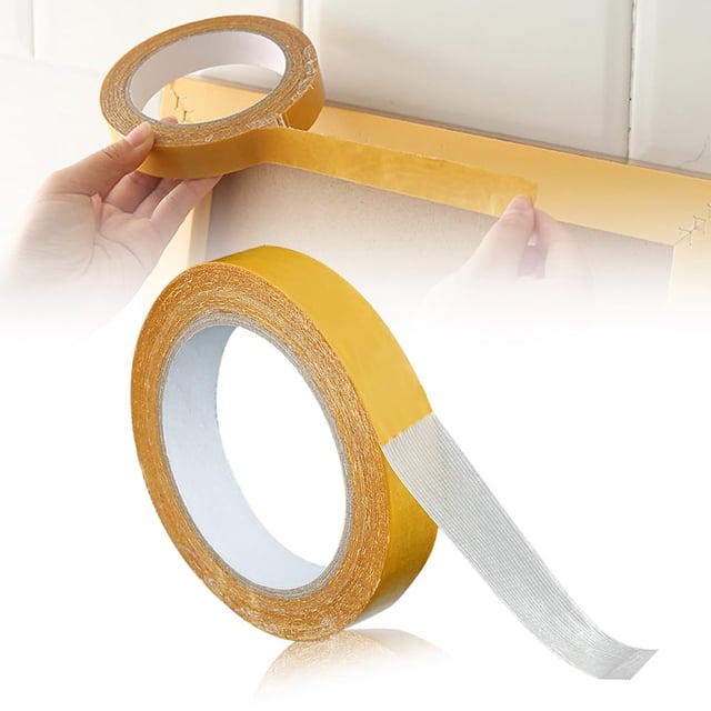Estbridge Ruban Adhésif en Maille Double Face Amélioré à Haute Adhérence Super Collant Résistant Ruban Transparent Solide Robuste Facile à Utiliser Montage Décoration de Bureau (3 1.2 Po*65.6 Pieds)