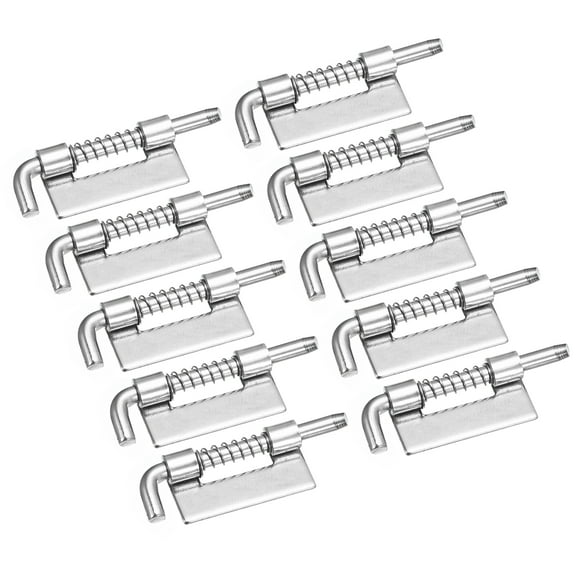 Spring Loaded Latch Pin, 10 Pack 1.97" - 304 Stainless Steel Spring Latch, Right-Handed without Hole (Silver)