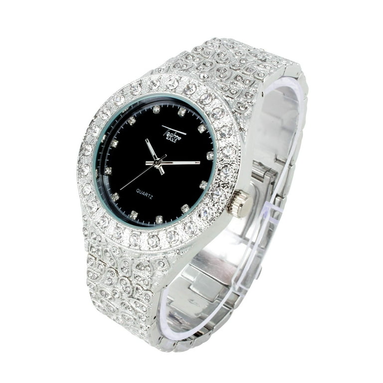 Techno pave clearance diamond watch