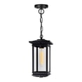 thumbnail image 1 of CWI Lighting Oakwood 1 Light Outdoor Black Pendant, 1 of 6