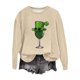 thumbnail image 1 of Camiseta de Cuello Redondo de la Blusa de la Impresión Suelta Casual para el Uso de Vacaciones, Camisetas de Navidad de Manga Larga de la Mujer con Detalles Festivos, 1 of 5