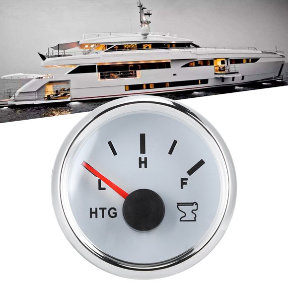 Water Level Indicator, Stainless Steel Plastic Water Tank Level Indicator Marine Water Tank Gauge with Connection Cable for Marine Boats RV