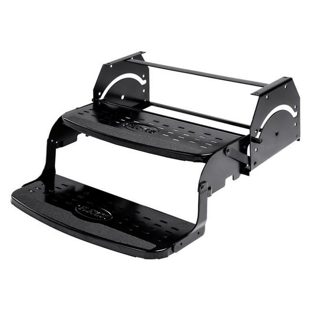 24 in. RV Manual Step with Double Radius Treads 7.75 in. Rise