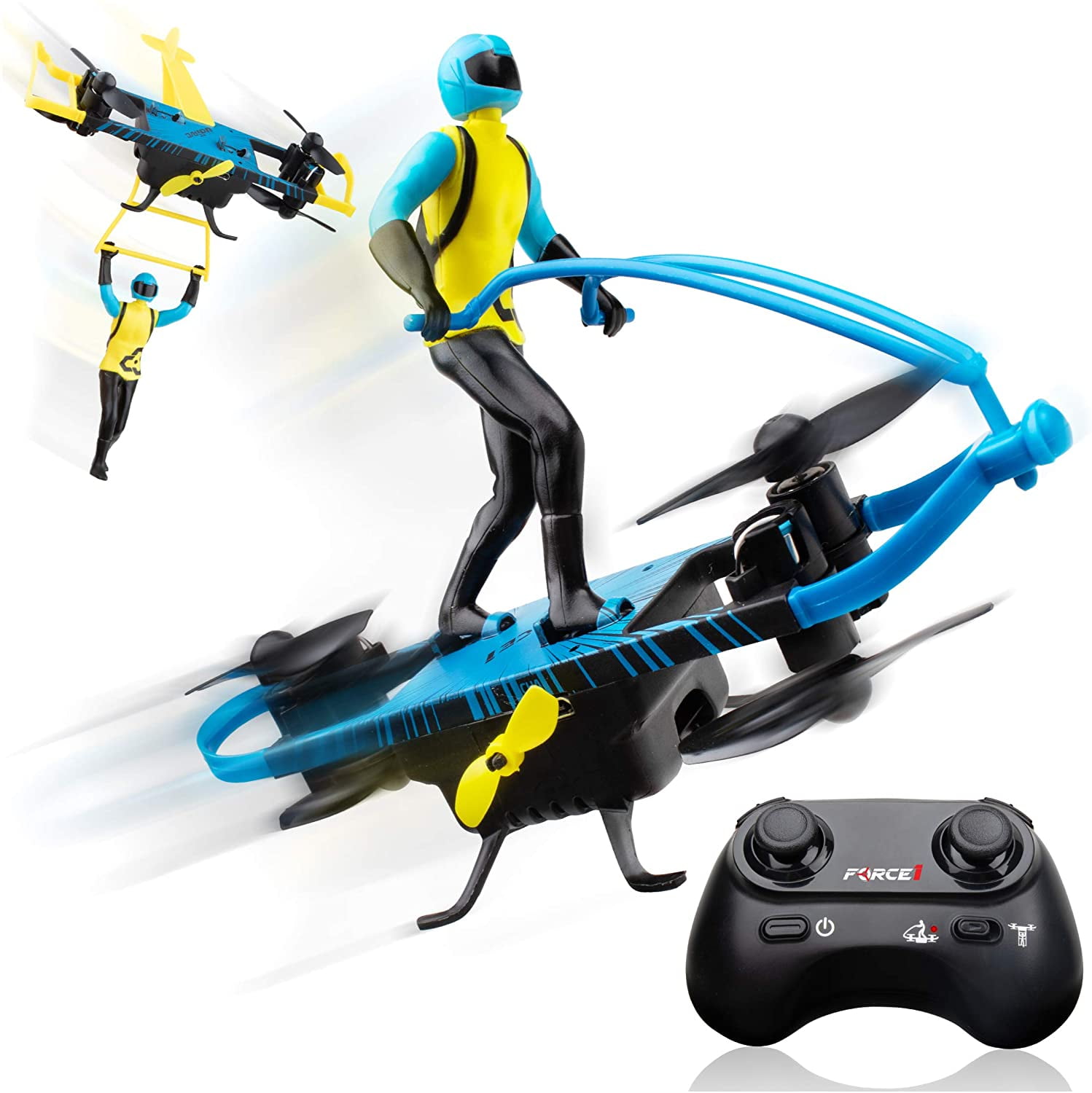 Force1 Stunt Riders Mini Drone with Remote Control and Stunt Action 2-in-1 Stunt Drone Hoverboard RC Drone Toy - Walmart.com
