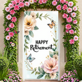 thumbnail image 6 of Floral Design Happy Retirement Banner Decorative Flowers Butterfly for Retirement Party Indoor Decoration Outdoor Event, 6 of 8