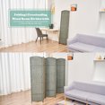thumbnail image 5 of 5.7ft Wood Fiber Woven Room Divider 6 Panels,Removable Grey Wooden Room Divider, Separator by LAZYLAND, 5 of 5