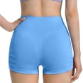thumbnail image 5 of vdgthytj Women Athletic Shorts Elastic High Waist Slim Fitted Stretchy Ribbed Yoga Gym Workout Shorts, 5 of 5