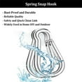 thumbnail image 3 of 50-Pack Heavy-Duty Spring Snap Hooks - 2" 500LB Capacity Carabiners for Camping, Gym & Outdoor Use - Industrial Steel Quick Links for Hammocks, Swings & Gear, 3 of 6