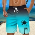 thumbnail image 2 of Swimming Trunks For Men's, Knee Length Long with Inner Swimming Shorts Drawstring Elastic Waist Beach Shorts With Printed Casual Soft, 2 of 4