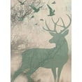 thumbnail image 2 of Goldberger, Jennifer 12x14 White Modern Wood Framed Museum Art Print Titled - Deer Solace I, 2 of 4