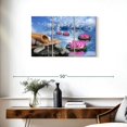 thumbnail image 3 of Elephant Stock Zen Lotus Wall Art - Horizontal Multi Panel Canvas - Living Room Wall Decor - Wellness Multi Panel - Blue And Brown Decor - 33" x 20", 3 of 8