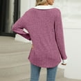 thumbnail image 6 of ZyeKqe Sweaters for Women Fall Winter Long Sleeve Shirts V Neck Knit Comfy Pullover Tops Loose Fitted Sweater, 6 of 9