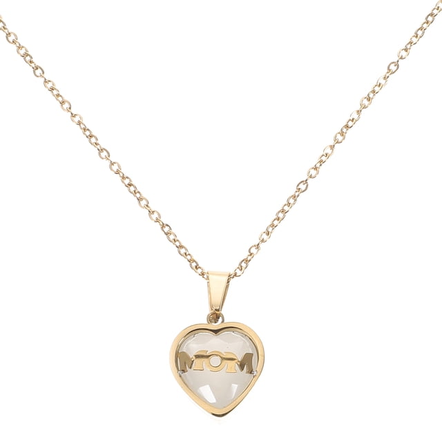 KAKOWELY Collar con colgante en forma de corazón para el Día de la Madre, collar para mujer, regalo para el cumpleaños de la madre