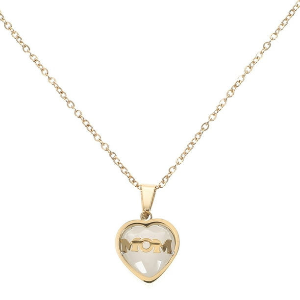 KAKOWELY Collar con colgante en forma de corazón para el Día de la Madre, collar para mujer, regalo para el cumpleaños de la madre