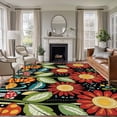 thumbnail image 2 of Spring Boho Large Area Rugs 6x9 ft Cartoon Red Flower Mushroom Colorful Dots Washable Rug Non Slip Indoor Carpet Absorbent Floor Mat for Living Room Bedroom Dining Room, 2 of 9