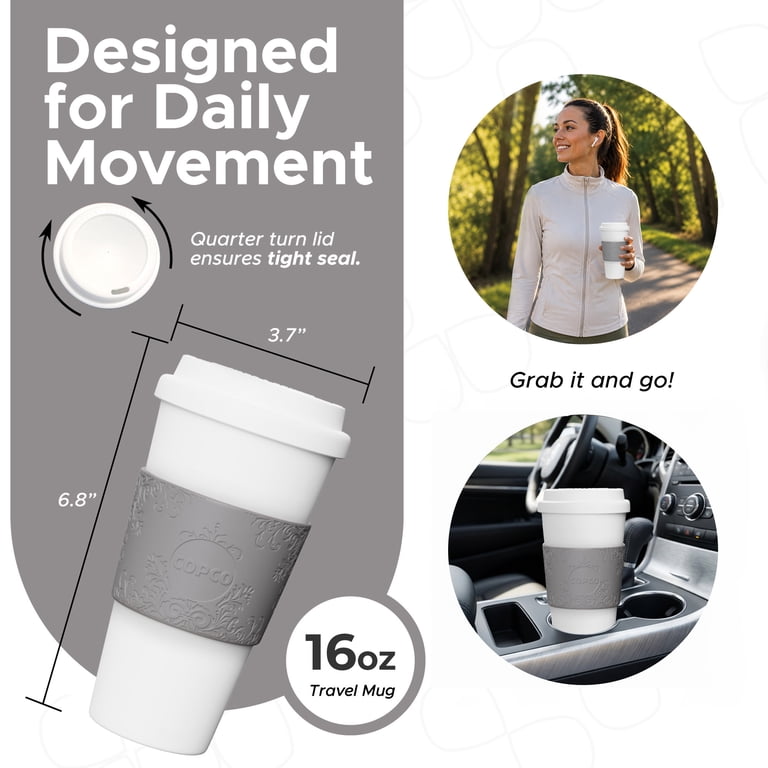 Insulated Travel Mug with Leak-Resistant Lid photo 2