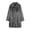 Dark Gray, variant on Men Long Faux Fur Overcoat - Lapel Long Sleeve Windproof Open Front Coat Thickened Warm Imitation Fur Outwear