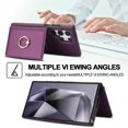 thumbnail image 3 of Allytechgroup Wallet Case Cover for Samsung Galaxy S25 Ultra, with Ring Holder Cards Slots Premium PU Leather TPU Back Cover Shockproof RFID Blocking Phone Case for Samsung Galaxy S25 Ultra,Deeppurple, 3 of 7