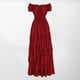 thumbnail image 2 of Vestido largo estilo renacentista medieval con hombros descubiertos para mujer traje de vacaciones, 2 of 7