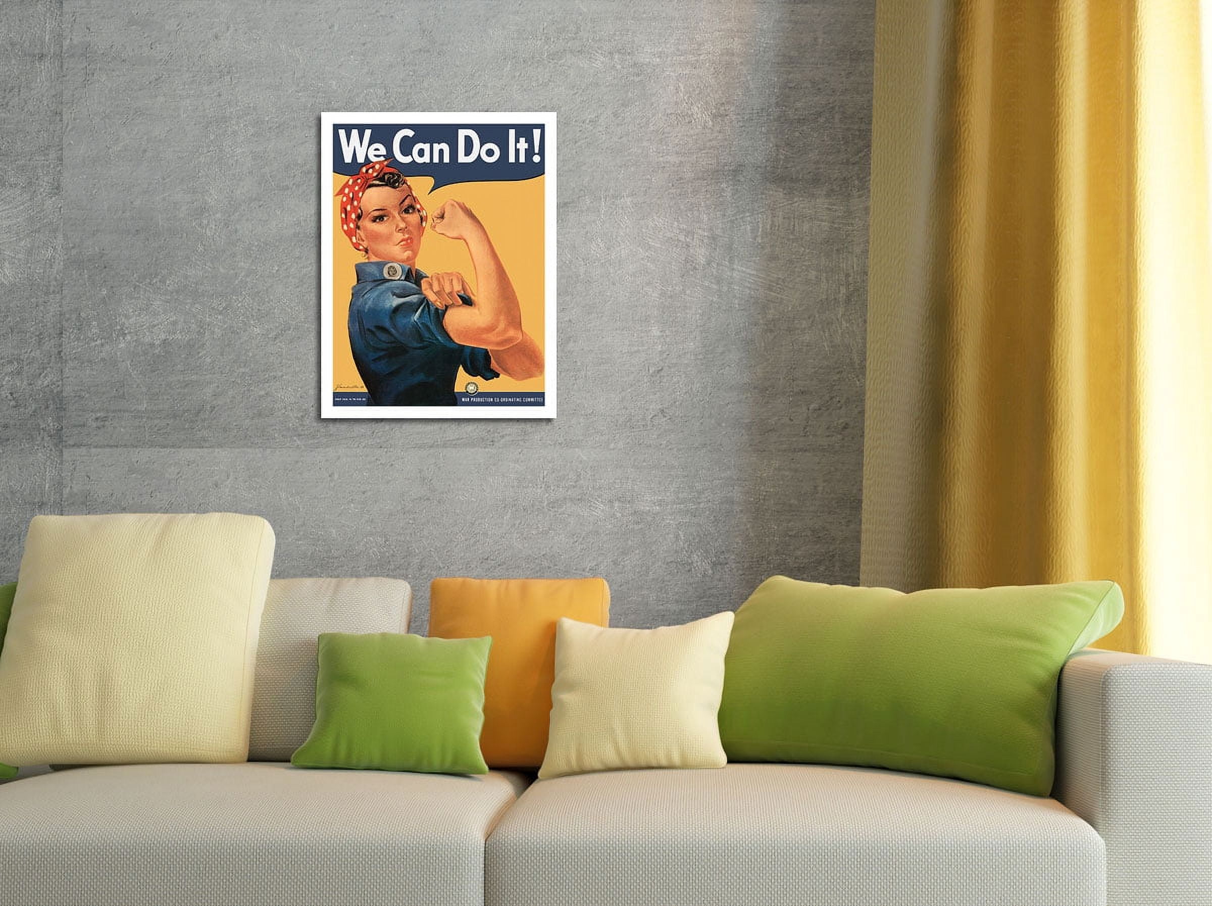 額装品/We Can Do It!/J.ハワード ミラー/ポスター/インテリア We Can Do It - Rosie the Riveter - Vintage War Poster by J. Howard