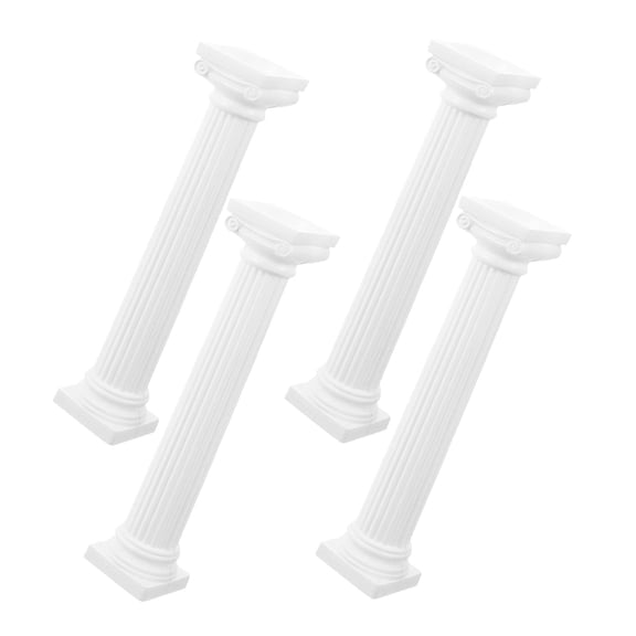 TITINICE 4Pcs White Roman Pillar Ornaments for Party Decor and Home Interior Decoration
