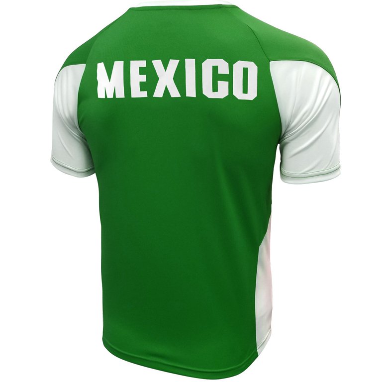 Icon Sports Men Mexico National Football Team Soccer Poly Shirt Jersey -01 XL