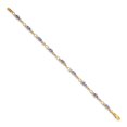 thumbnail image 2 of Primal Gold 14 Karat Yellow Gold Completed Open-Link Diamond and Tanzanite Bracelet, 2 of 4