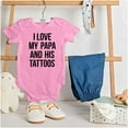 thumbnail image 3 of I Love My Papa And His Tattoos Romper Boys or Girls Infant Baby Brisco Brands 18M, 3 of 6