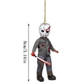 thumbnail image 3 of Adornos para árbol de películas de terror, adornos colgantes creativos de terror para Halloween, adornos colgantes de terror para coche, mini adornos para árbol de Halloween, adornos navideños para de, 3 of 4