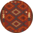thumbnail image 1 of Ahgly Company Machine Washable Indoor Round Contemporary Saddle Brown Area Rugs, 7' Round, 1 of 7