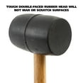 thumbnail image 3 of GreatNeck Rubber Mallet with Hickory Handle, Black, 16 oz, 3 of 5