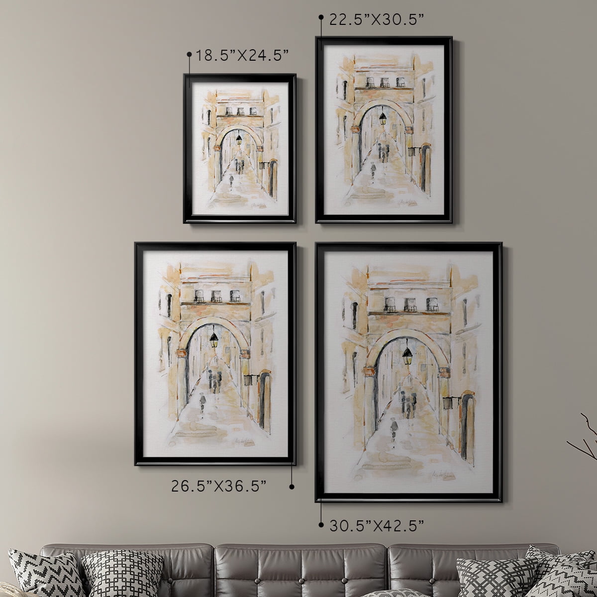 Venice Market Day I Classic Wall Art, Premium Framed Print, Vintage Market Scene - Ready to Hang