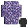 thumbnail image 2 of ZIATUBLES Skull Moon Floral Print Recliner Chair Cover, Quilted Polyester Furniture Protector with Anti-Slip Silicone Dots, Washable Pet Friendly Seat Cushion Slipcover for Living Room, 2 of 8