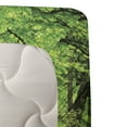 thumbnail image 3 of Ambesonne Nature Fitted & Top Sheet Set with Sham, Riverbed Rocks Trees, Green Grey White, 3 of 4