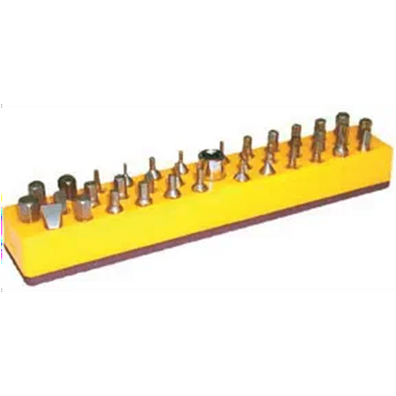 Mechanics Time Savers 583 1/4" Magnetic Yellow 37-Piece Bit Holder