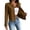 Khaki, variant on Admvng Women's Cropped Blazer Open Front Long Sleeve Slim Casual Short Jacket