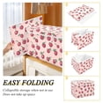 thumbnail image 2 of Yayeee Collapsible Cube Storage Bin with Lid Fabric Closet Decorative Basket with Handles, Cherries Pattern, 2 of 7