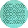 thumbnail image 1 of Ahgly Company Indoor Round Oriental Light Blue Traditional Area Rugs, 3' Round, 1 of 4