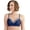 in the navy/sterling grey, variant on Hanes-Hanes Comfort Evolution Lace Comfortflex Fit Wirefree Bra-In The Navy/Sterling Grey-2Xl Plus