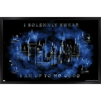 Harry Potter - Hogwarts Castle Magic Wall Poster, 14.725" x 22.375", Framed