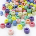 thumbnail image 4 of U8MO 200 Mixed Pastel Color Acrylic Barrel Pony Beads 9X6mm for Kids Craft Kandi, 4 of 5