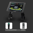 thumbnail image 3 of Electric Bicycle Display H-100 LCD Display Control 24V - 72V Speed Meter 5pin Speedometer Waterproof Connector, 3 of 8